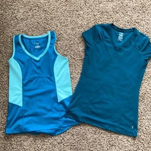 Two exercise tops